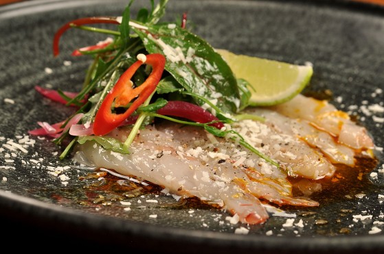 Carpaccio på argentinsk rödräka