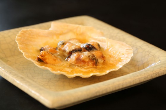 mussla gratinerad