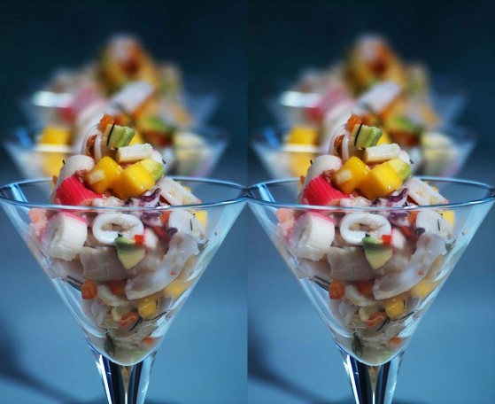 Seafoodmix i citrusmarinerad seafoodcocktail