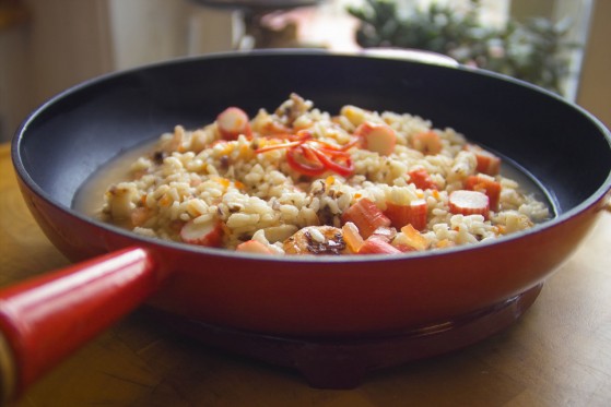 Seafoodmix risotto