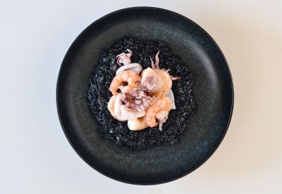 Arroz negro med seafoodmix