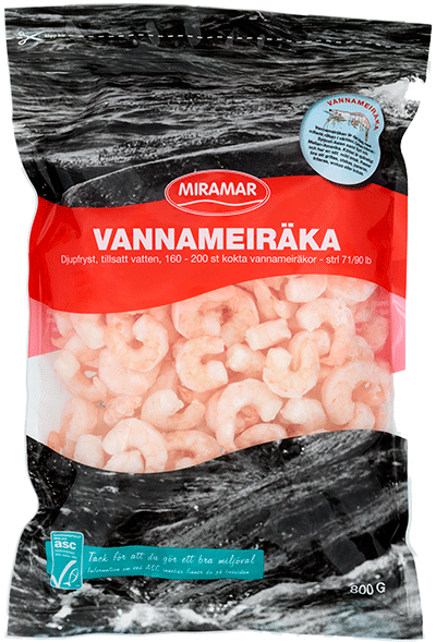 Vannameiräka kokta 71/90, ASC