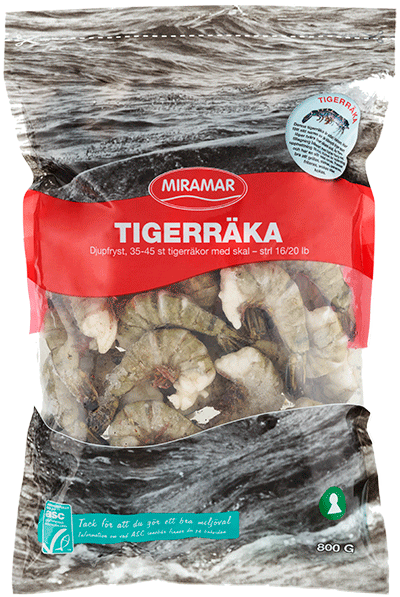 Tigerräka med skal 16/20, ASC