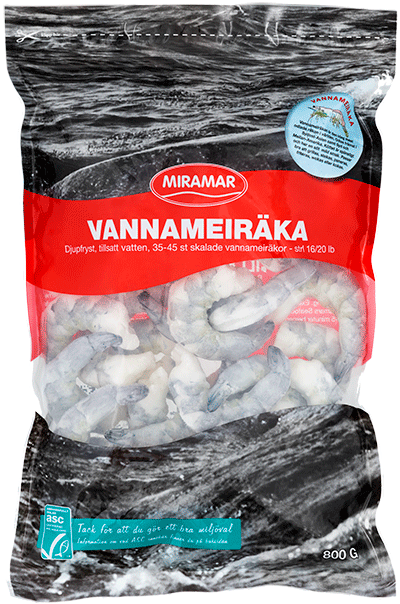 Vannameiräka skalad 16/20, ASC