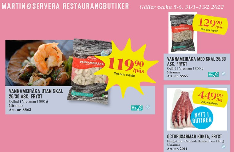 Kampanj Martin & Servera restaurangbutiker v 5 - 6