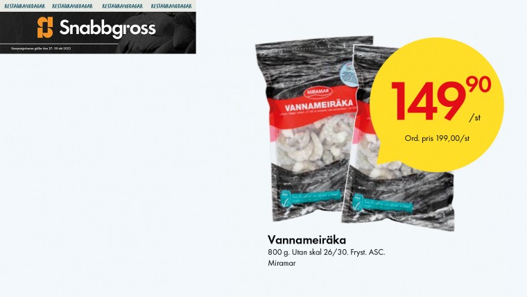 Kampanj – Axfood Snabbgross 27-30 oktober
