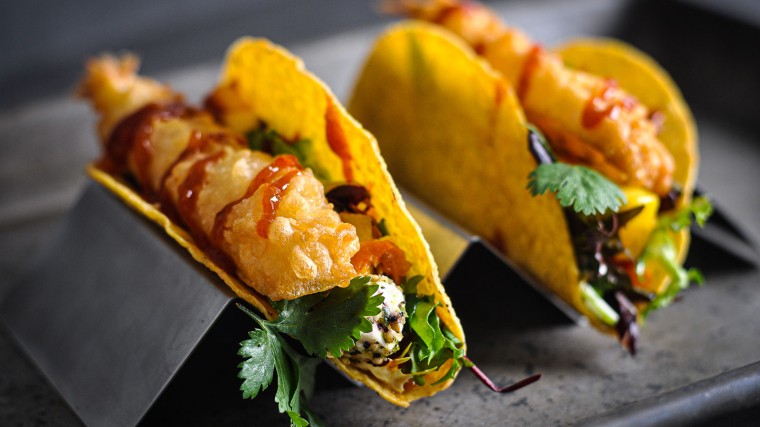 Taco med tempuraräka